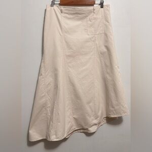 Zara Cream Asymmetrical Cream Skirt